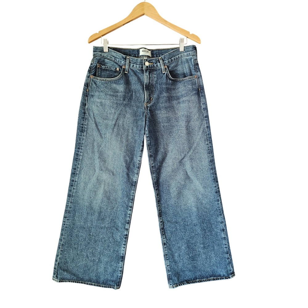 AGOLDE Los Angeles Women's Wide Leg Jeans Size 29 Denim Blue TP01